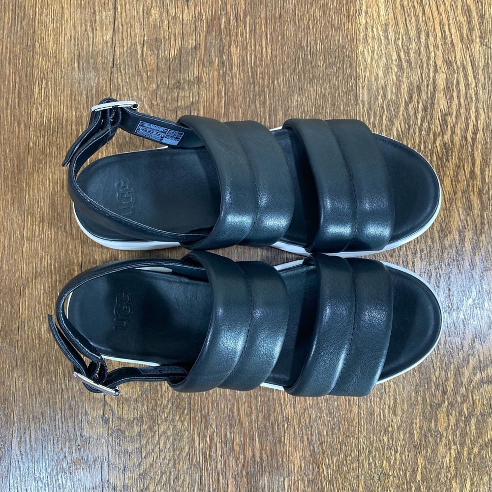 Ugg Zayne Double Strap Slingback Platform Sandal Womens Various Sizes Black NWOT - Picture 5 of 9